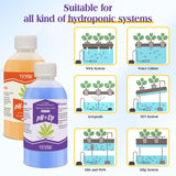 YINMIK General Hydroponic pH Up Down Liquid, pH Control kit Adjust pH Level