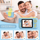 Makolle Camera for Kids, Toddler Volging Cameras Age 3-8 Christmas Birthday Gifts for Boys and Girls 3-12 Year Old Boys Digital Camcorder for Video Portable Kids Selfie Camera with 32GB SD Card Blue
