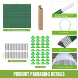 Gardynex 72 PCS Garden Hoops Greenhouse Hoops, Durable Plastic Coated Fiberglass Garden Tunnel for Raised Beds, DIY Plant Support Stakes for Garden Netting & Row Cover, Rust-Free Frames