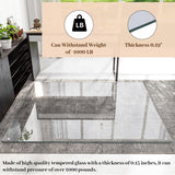 [Tempered Glass] 46" x 55" Glass Chair Mat, Heavy Duty Hard Floor Mat with Round Corner and Polished Edge, Office Chair Mat for Carpet Office Home Hardwood Floor Desk