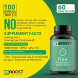 BoostCeuticals Nattokinase Supplement 2000 FU 100mg | 60 Vegan Capsules | No stearates, Non GMO Gluten Free Natural Blood Thinner & Blood Flow Supplement