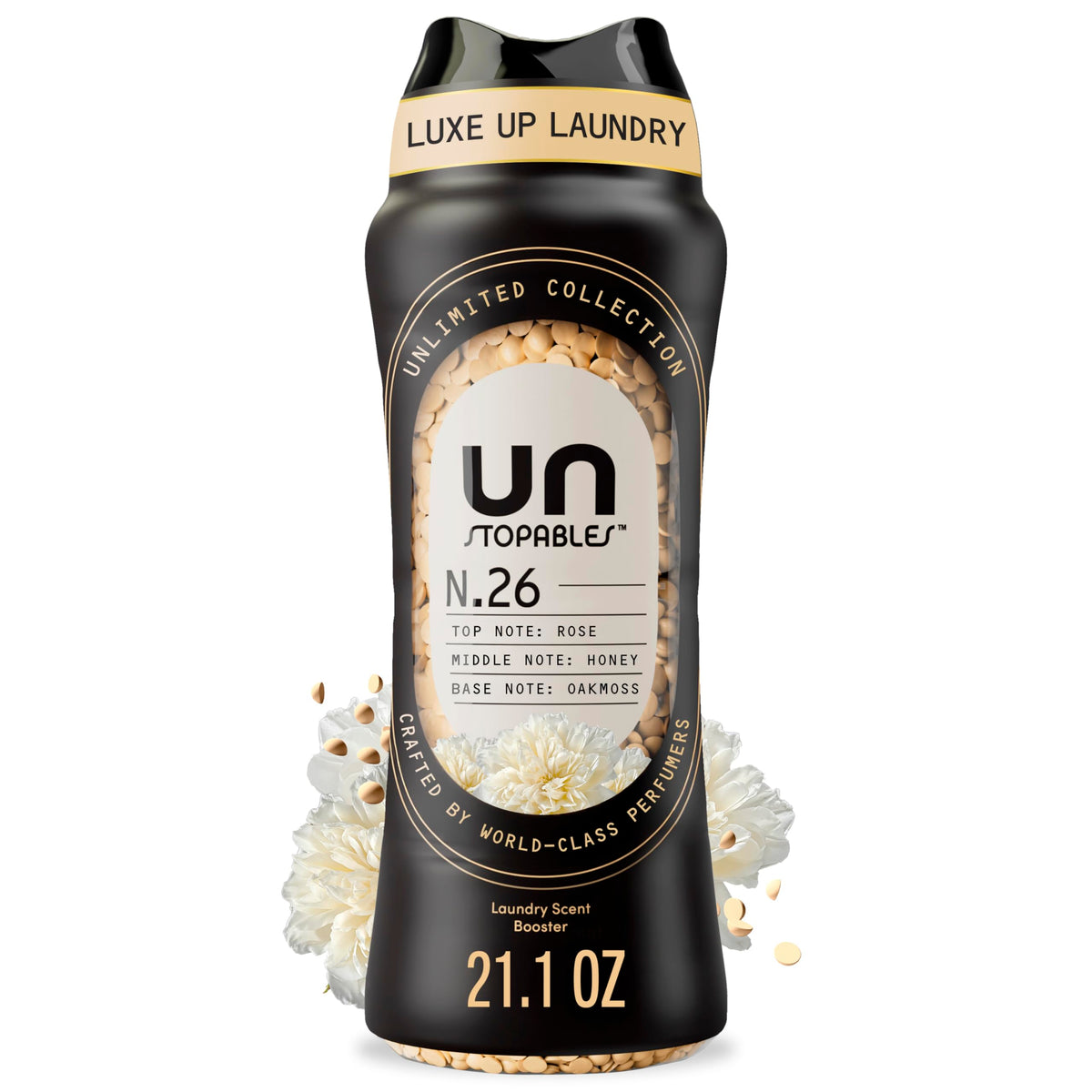 Downy Unstopables Unlimited Collection In-Wash Laundry Scent Booster Beads, No. 26, Fine Fragrance, Long-Lasting Fresh Scent Beads, 21.1 oz