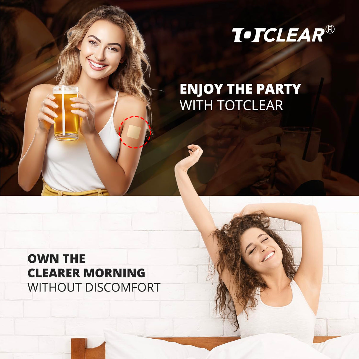 TOTCLEAR Party Relief Patches: Party Recovery Patches - Use Before Drinking Wake Up to a Better Morning (41pcs)