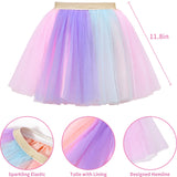 Tacobear 8pcs Unicorn Costume for Girl with Fluffy Glove, Leg Warmer, Feather Wings, Tutu Skirt, Headband, Wand, Halloween Christmas Birthday Gift Toy Dress Up Clothes Unicorn Dress for Girl 4 5 6 7 8