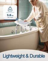 HOMLAND Shower Chair for Inside Shower, FSA/HSA Eligible 400 lbs Adjustable Shower Stool with Suction Feet, Shower Seat for Inside Tub Bathroom Bench Bath Chair for Elderly and Disabled - Light Gray