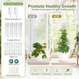 12 Inch Self Watering Moss Pole for Climbing Plants, D Shaped & Stackable