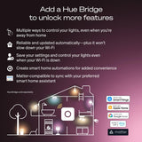 Philips Hue Smart LED A19 Bulb 4-Pack, Warm White Light 2700K, E26 Base, 9W, 810 Lumens, Dimmable LED Bulbs, Works with Alexa, Google Assistant, and Apple Home
