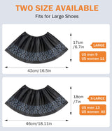X-Large 100 Pcs Shoe Covers Disposable Non-Slip,Shoe Covers for Indoors Reusable,Slip-resistant, Durable, Breathable, Non-Woven Booties for Shoes Covers,Stretchable Fits Up To13 US Men,Black