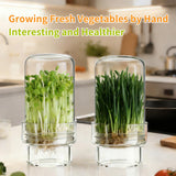 Elitrivox Sprouting Jar Kit, 2 Pack Wide Mouth Quart Mason Jars | Broccoli, Microgreens, Alfalfa Sprout Jar | Perfect for Home Gardeners, Health Enthusiasts & Vegan Diets