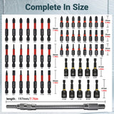 86-Piece Magnetic Impact Nut Driver Set, SAE/Metric Nut Driver Set, Right Angle Drill Driver, Socket Adapters, Bit Holder, Wing Nut Driver, Ratchet Bit Driver, Quick Release Extension, Power Bits