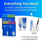 CAREKITPHCON Probe Care Kit for pH and Conductivity (TDS/PPM) Probes and Pens with 4 Solutions and Cleaners, Cleaning Kit Tool for Hydroponic system and Indoor Plant Grow