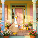 Terreva Fishing Porch Goose Outfits, Fisherman Costume for 23 Inch Plastic/Cement Goose, Goose Sculpture Clothes for Summer Yard Patio Party Decoration(Fishing Enthusiast 1)