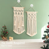 Adhesive Wall & Ceiling Decor Hooks: 8-Pack 3 lbs Heavy Duty No-Drill 360° Swivel Adjustable for Hanging Home Accents Lights Plants Wind Chimes Compatible with 3M Command Strips