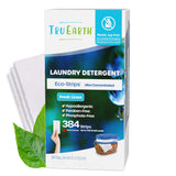Tru Earth Compact Dry Laundry Detergent Sheets, Bulk, up to 768 Loads (384 Count) - Paraben-Free - Original Eco-Strip Liquidless Detergent, Travel Sheets - Fresh Linen