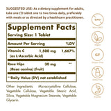 Solgar Vitamin C 1500 mg with Rose HIPS, 180 Tablets - Antioxidant & Immune Support - Overall Health - Supports Healthy Skin & Joints - Non GMO, Vegan, Gluten Free, Dairy Free, Kosher - 180 Servings