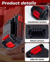 BATWAYPRO 20V 4.0Ah Battery for Black and Decker Lithium-Max Tools, High-Capacity Replacement Lithium-Ion Battery, 2-Pack, Compatible with LBXR20 LBXR2020 LBX20 LBXR2520 LB2X4020 LB2XR20
