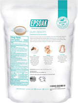 Epsoak Epsom Salt 19 lb. Magnesium Sulfate USP. Resealable Epsom Salt Bag Unscented, Made in The USA, Cruelty-Free Certified