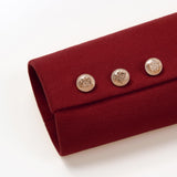 IDEALSANXUN Christmas Outfits for Women Fall Fashion Winter Clothes Wool Coats Trench Coat Peacoat, Maple Red, M