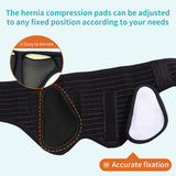 ENLUNTRA Hernia Belts for Men， Adjustable Inguinal Hernia Support Belt for Men & Women with 4 Compression Pads，Hernia Support Truss for Single/Double Inguinal （black-L）