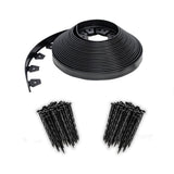 EasyFlex No-Dig Landscape Edging with BONUS Anchoring Spikes, 1.5 in. Tall Straight Top Plastic Garden Border, 100 Foot Kit, Black
