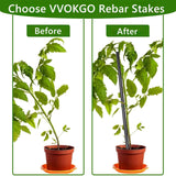 VVOKGO Straight Rebar Stakes 16 Inch Metal Ground Concrete Form Stakes