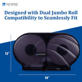 SJMR4090TBK - San Jamar Oceans Twin 9amp;quot; JBT Toilet Tissue Dispenser