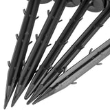 300 Pack 4 Inches Plastic Garden Landscape & Garden Spikes, Black Garden Stakes Anchors Spikes with Barbs, Plastic Landscape Anchoring Spikes for Holding Weed Barrier, Lawn Edging, Turf, Tent, Tarp