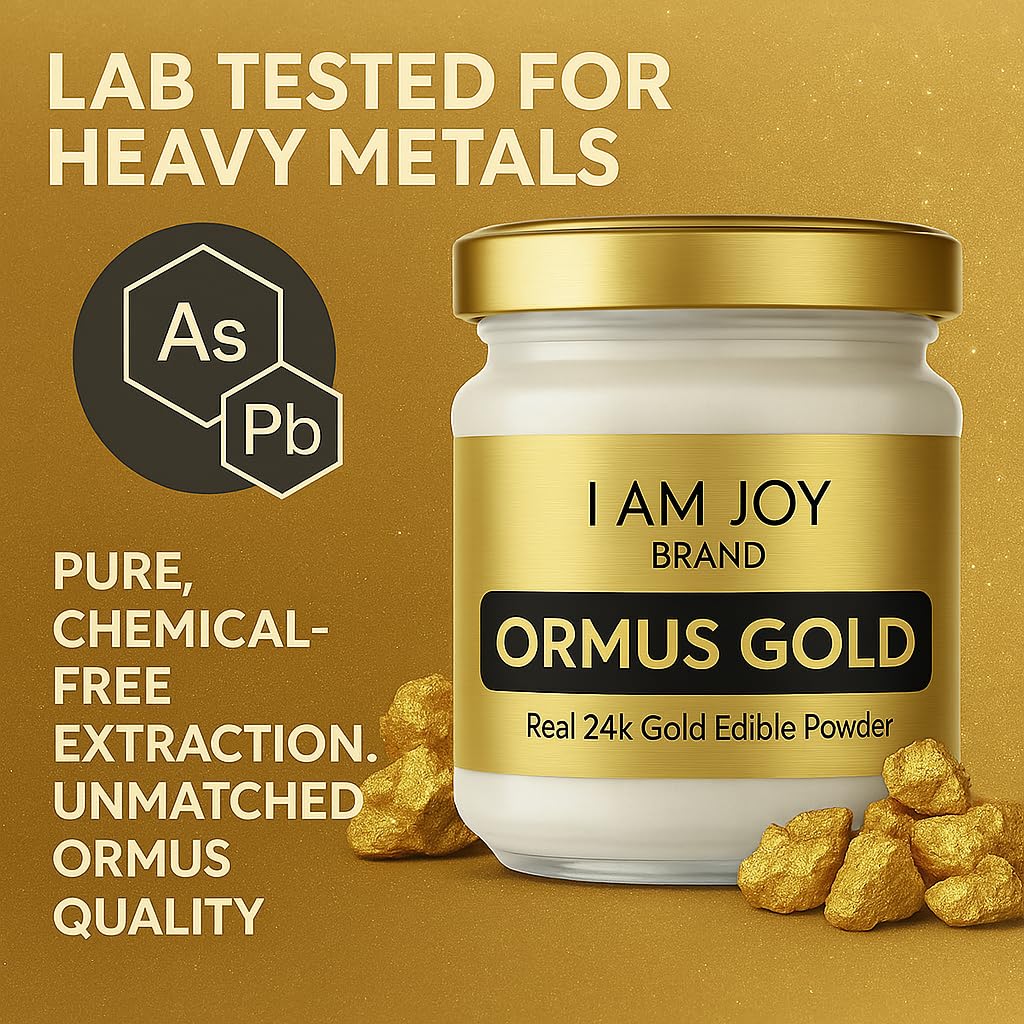I Am Joy co. Pure Ormus White Gold Powder Monoatomic M-State 24k 99.99% | No Plastic, No Lye, No Dyes, No Fillers | 22 Grams