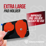 Reusable Electrode Pads for TENS EMS Unit, 20 Replacement Premium Pads and 1 Plastic Holder, Red