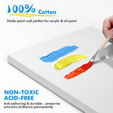 GOTIDEAL Canvas for Painting, 14 Pcs Muti Pack Stretched Painting Canvas