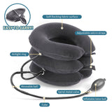 Neck Stretcher, Cervical Traction Device, Neck Traction Device, Adjustable Inflatable Neck Braces for Neck Pain and Support, Neck Stretcher Cervical Traction, Neck Decompression Home Use (Gray)