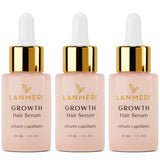 Lanmeri Vegan Hair Growth Serum for Women & Men - Natural Scalp Treatment for Thinning Hair and Hair Regrowth - Fuller-looking, Thicker and Healthier Hair in 90 Days, All Hair Types