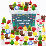Christmas Party Favors, 120Pcs Squishies Toys for Kids, Mochi Squishy Bulk, Kawaii Mini Squeeze Toys, Goodie Bag Stuffers, Classroom Prizes for Boys Girls(Random)