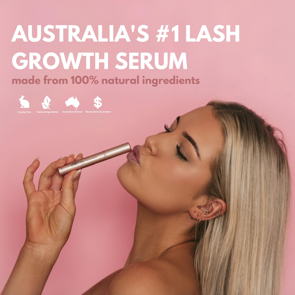 Lash Therapy Australia Eyelash Growth Serum - Lash Enhancing, Boost and Grow Lashes - Cruelty Free, 3ml