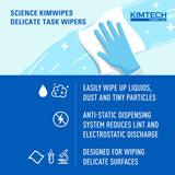 Kimtech Science Kimwipes Disposable Task Wipers 11-4/5 x 11-4/5" 34133, 15 Pack, 2940 Wipes
