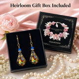HisJewelsCreations Peacock Dangle Earrings adorned with Swarovski® Crystals