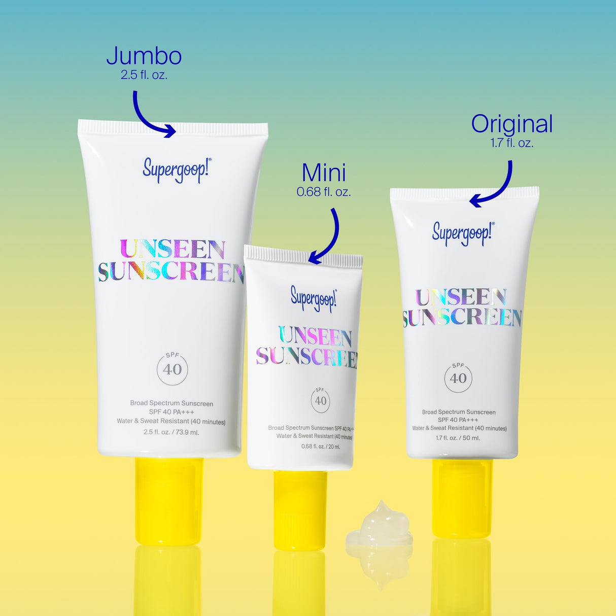 Supergoop! Unseen Sunscreen - SPF 40 - Invisible, Broad Spectrum Face Sunscreen + Makeup-Gripping Primer - Weightless, Scentless, Oil Free - For All Skin Types & Skin Tones - 1.7 fl oz