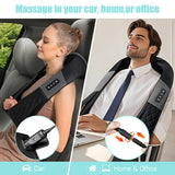 Shiatsu Neck and Back Massager with Heat - Deep Tissue 4D Kneading Shoulder Massage Pillow for Back, Neck and Shoulder, Body Muscle Pain Relief, Use at Home, Office, Car - Gifts for Women Men Dad Mom