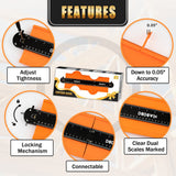 dodowin Connectable Contour Gauge 10+5inch, Mens Christmas Gifts for Dad Him Husband,Stocking Stuffers for Adult Men, Super Gauge Outline Shape Tool, Woodworking Tools,Anniversary Birthday Gifts Idea