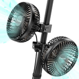 Tonree Grow Tent Fan 2 Pack, 5.5" Greenhouse Clip Fan with Brushless Motor and Non-slip Clamp, Strong Airflow and Low Noise, 360° Tilt, Easy Mount for Plant Hydroponics Circulation Cooling Ventilation