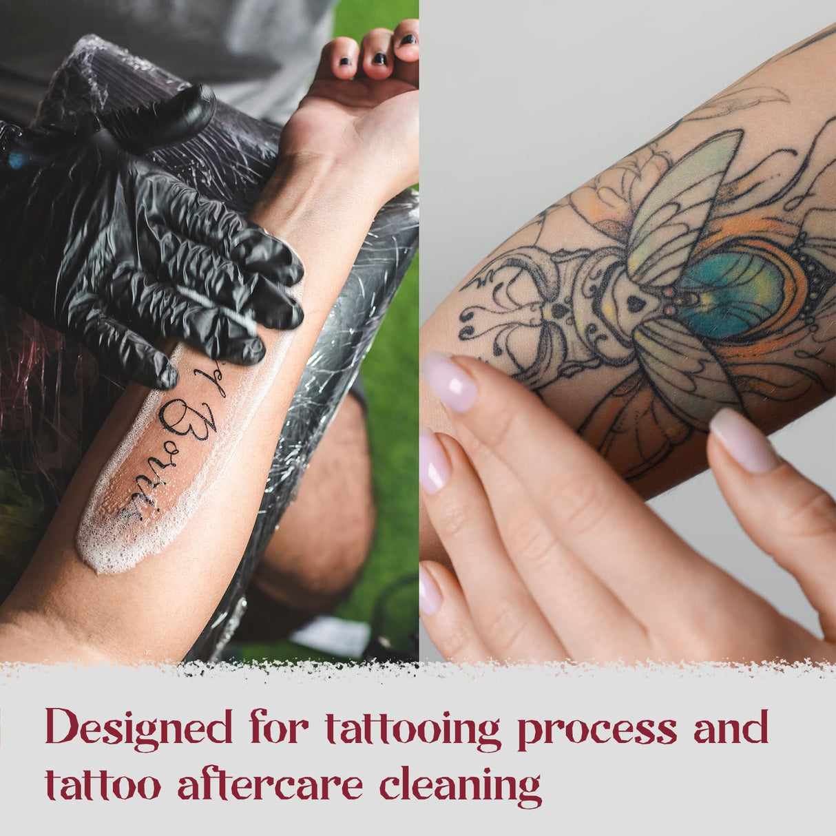 Tattoo Aftercare Tattoo Soap - 7 OZ, Tattoo Foam Soap for Cleaning Tattoo, Tattoo and Piercing Aftercare Gentle Soap with Aloe Vera