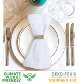 Urban Villa White Cloth Napkins Set of 12 100% Cotton Dinner Napkins Cloths Washable 18”x18” Absorbent Soft Durable Reusable-Ideal for Everyday Use Parties Wedding Thanks Giving Christmas Halloween