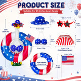 Ueyben 4th of July Bikini Porch Goose Outfit, Summer Patriotic Goose Outfit Independence Memorial Day Geese Clothes Costume for 23" Lawn Cement Plastic Geese Statue for Outdoor Garden Patio Yard Decor