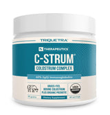 C-Strum® Organic Bovine Colostrum Powder, 60% igG, First Milking, Grass Fed, Max Strength Colostrum Supplement from German Dairy Cows - Gut, Immunity, Skin & Hair Support (60 servings)