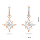 Swarovski Symbolica Collection Women's Dangling Mini Hoop Pierced Earrings, Rose-Gold Tone Finished with Clear Crystal Accents