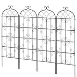 VEVOR 71 x 20 in, 4 Packs Rustproof Metal Garden Flower Trellis, Outdoor Climbing Rose & Cucumber Support, Decorative Clematis Trellis for Courtyards & Lawns