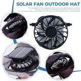 Upgrade Solar Fan Hat,2025 New Outdoor Wide Brim Sun Hat with 2 Solar Fan,UPF 50+ Bucket Fishing Beach Hat Fan for Men Women