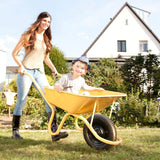 GICOOL 14.5" Wheelbarrow Tire, 3.50-8” Pneumatic Tire, Universal Wheelbarrow Wheel for 4.80/4.00-8”, 4.00-6”, and 2.50-8”, with 6" Centered Hub, 5/8" Axle Bore Hole, Sealed Bearings
