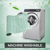 YINENN Bath and Shower Safety Mats 40x16 inch, Non Slip with Suction Cups for Bathroom Stall and Tub Floor, Extra Large and Machine Washable, Drain Holes Keep Bathtub Clean, Light Green