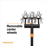 Fiskars 40"-60" Extendable Rotary Tiller Cultivator for Garden & Lawn Care